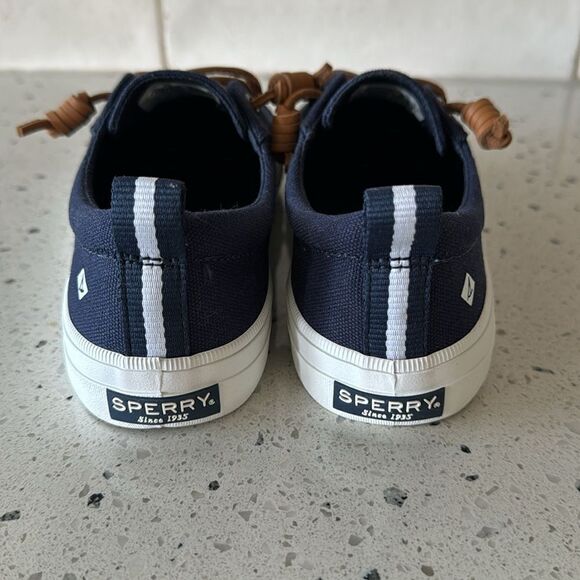 NWOB! Sperry Top-Sider Women's Pier Wave Blue Canvas Sneakers Slip On Size 6.5 - Picture 3 of 13